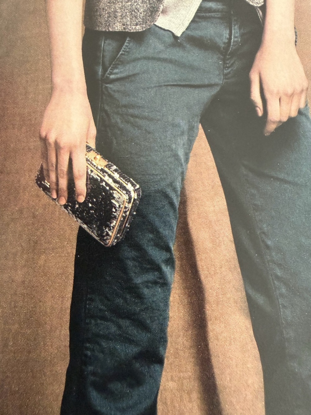 J. Crew Vintage Sequin Minaudiere Evening Clutch Bag